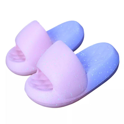 Women's Starry Sky Toe Ring Slippers with 5CM heel in various colors