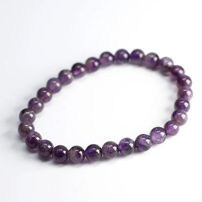 Natural Fantasy Amethyst Bracelet with adjustable string and 6mm-16mm genuine crystal beads