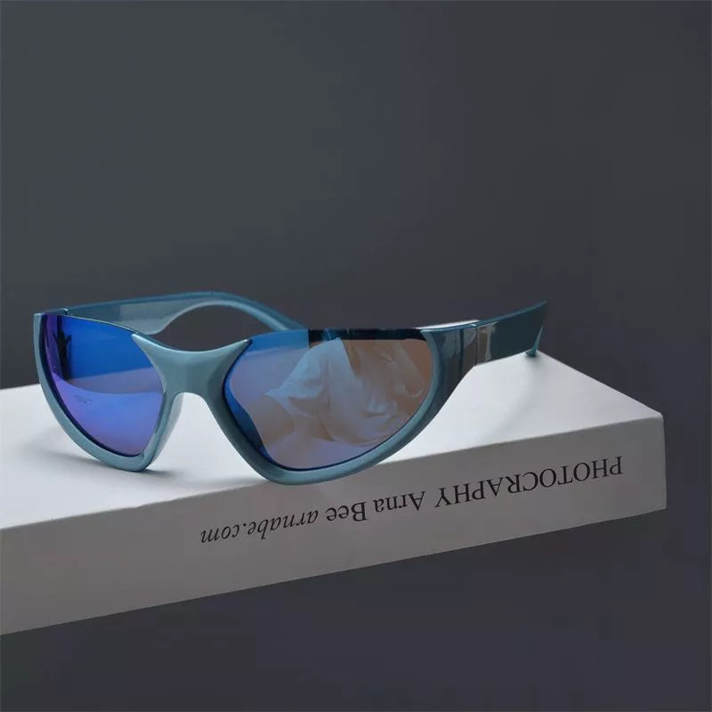 Millennium Future Punk Sunglasses for men in various colors, featuring a simple European and American style with a futuristic edge.