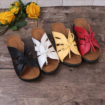 Women's Roman lace-up platform wedge sandals in various colors for summer fashion