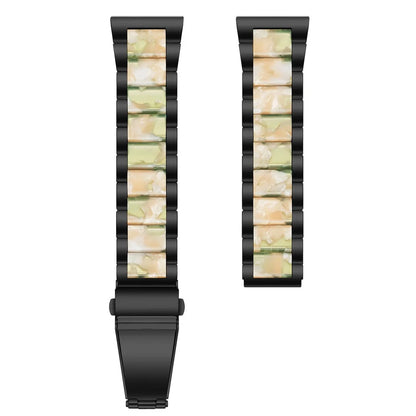 Fashion Personality resin watch strap in multiple colours showing 18cm length and connection points for Apple Watch and universal 22mm watches