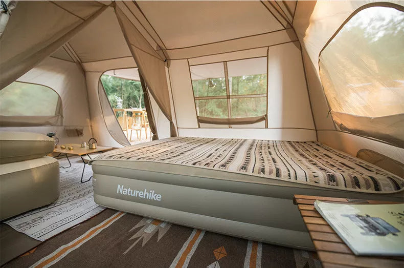 Two Rooms One Hall Ridge Automatic Waterproof Camping Tent in dark coffee