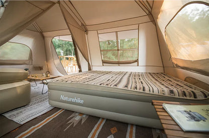 Two Rooms One Hall Ridge Automatic Waterproof Camping Tent in dark coffee