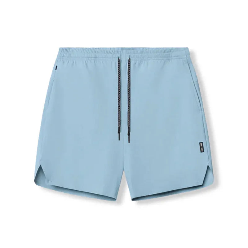 Men's seamless quick-drying sports shorts in chemical fibre blend fabric available in four colours