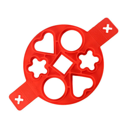 Silicone Pancake Maker in various shapes and colors for easy, mess-free pancake making