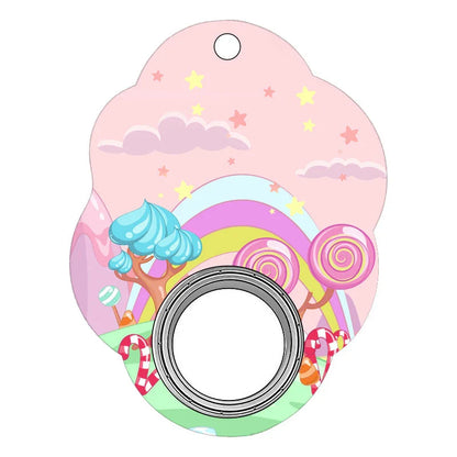 Customizable fidget spinner toy with keychain, available in various designs for stress relief and focus