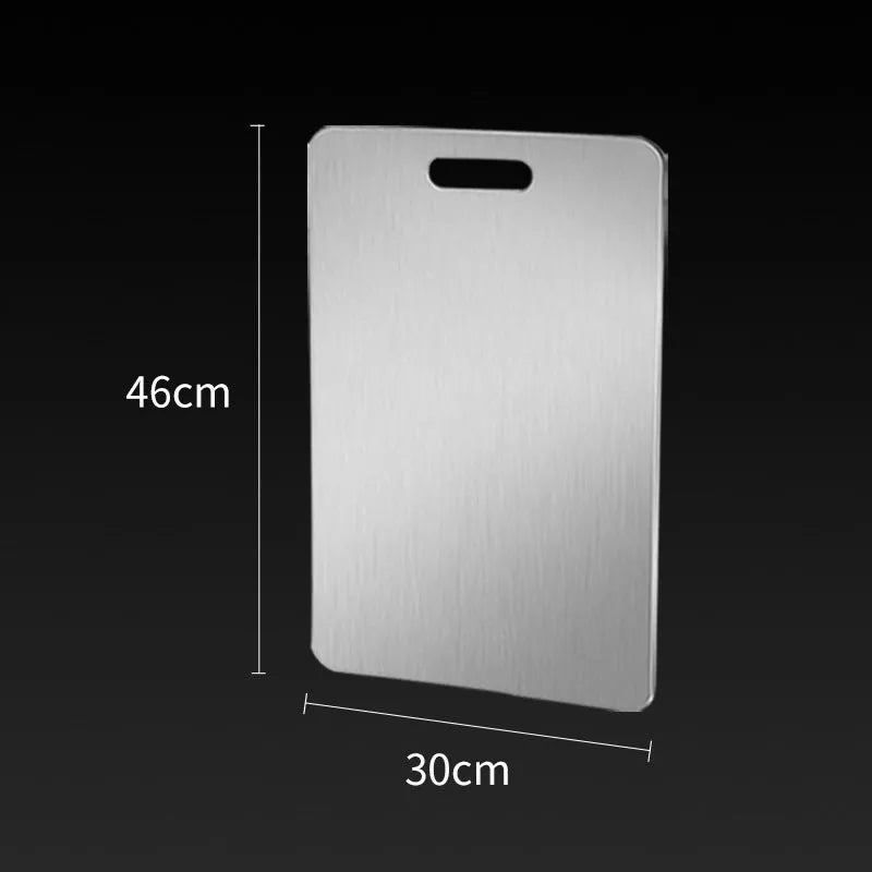 Stainless steel kitchen cutting board with anti-mold design and hanging hole