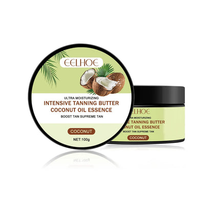 Pot of Coconut Hair Blackening Cream, 100g, for natural black hair colour with plant oils.