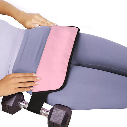 Glute Thrust Belt for reverse squat exercises in black and pink options