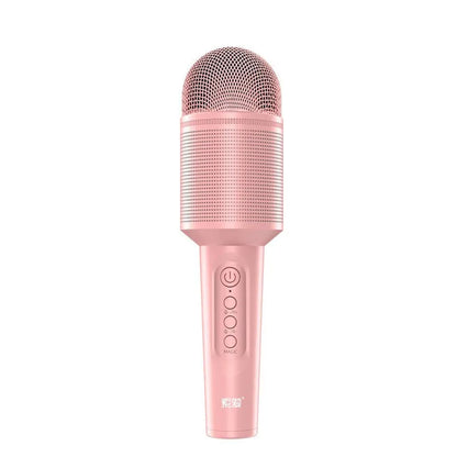 Wireless Bluetooth USB karaoke microphone in pink, blue or green colours