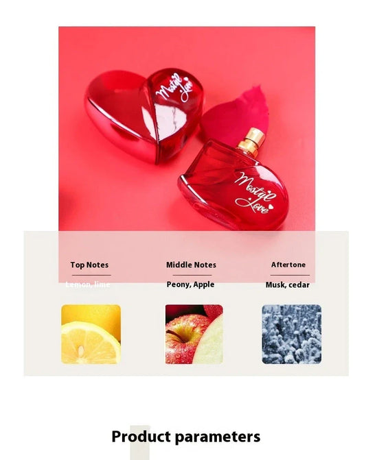 Love Perfume 50ml bottle in DXR220 and pink DXR220B variants with spray mechanism