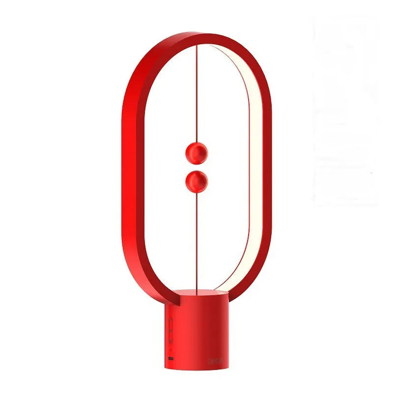 Mini smart magnetic switch USB LED table lamp with floating switch, plastic shade, 55x140x250mm