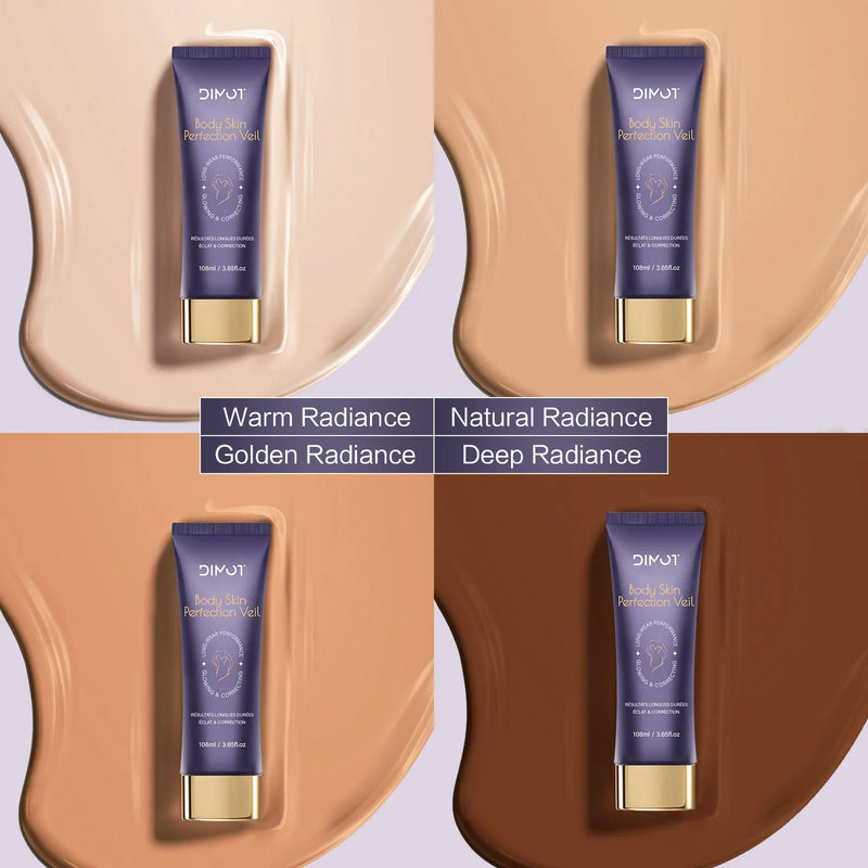 Body Tattoo Birthmark Concealer Waterproof 108ml Makeup Cream Four Colour Block Defect Concealing Cream With Brush Included for Skin Imperfections, Water-Resistant Full Coverage Cosmetics