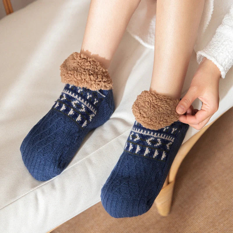 Warm Non-Slip Indoor Socks for Fall and Winter in various colors