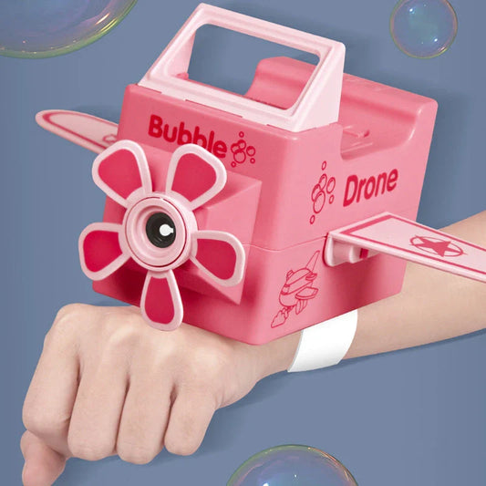 Colorful electric bubble-blowing airplane-shaped wrist toy for children's playtime and entertainment