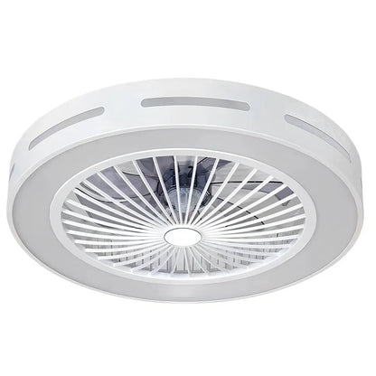 Ceiling fan light with decorative acrylic blades and integrated lighting, 56cm diameter