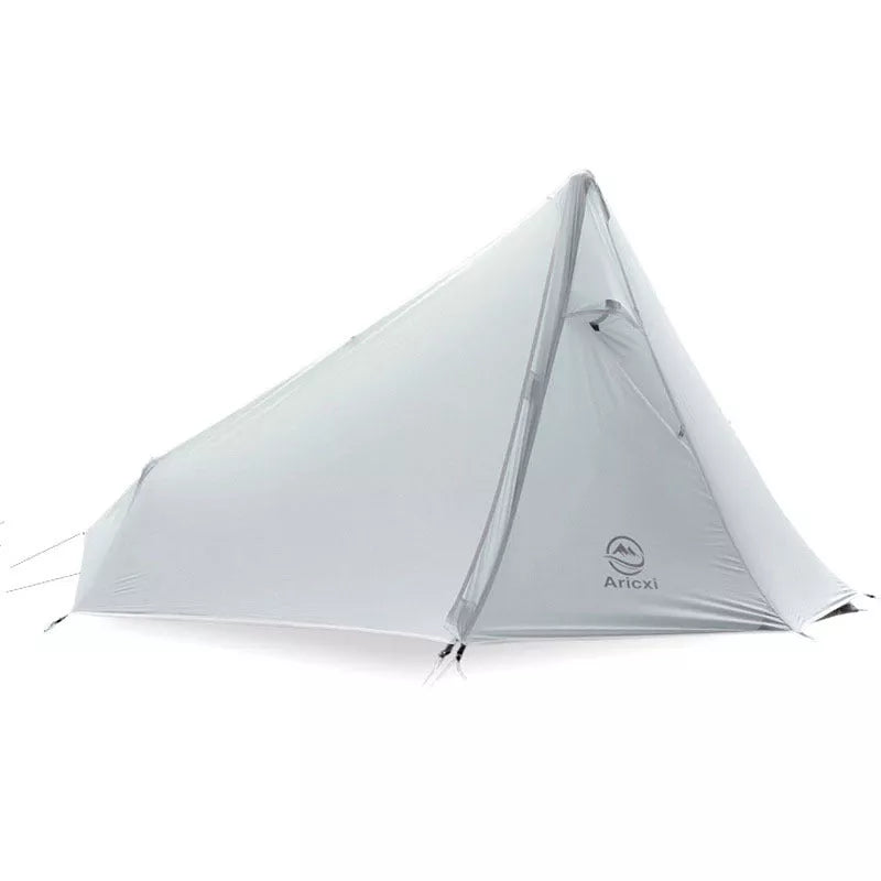 Single-side silicone-coated single-person rodless tent for outdoor camping