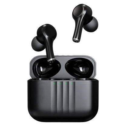 In-ear ENC noise reduction sports earphones in black and white, waterproof, 4-8 hour battery, ABS material, for running and gym use