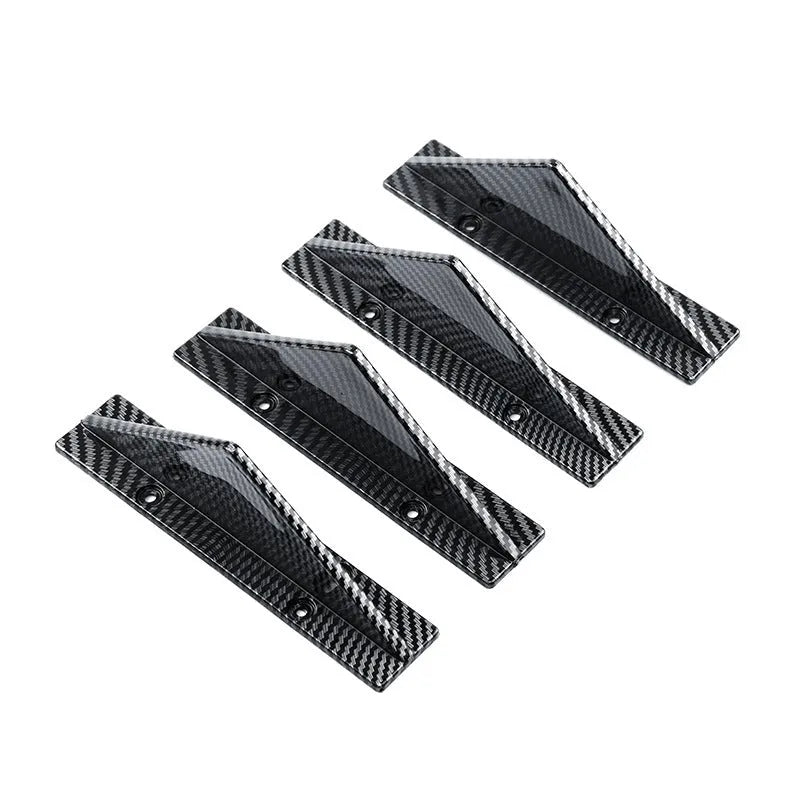 Black universal triangle rear car spoiler made from ABS plastic with a 15cm base.