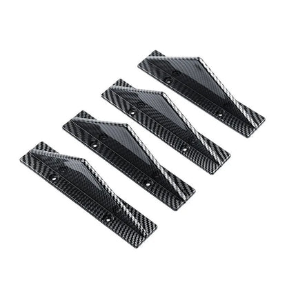Black universal triangle rear car spoiler made from ABS plastic with a 15cm base.