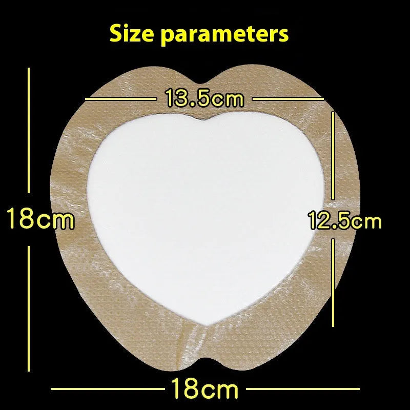 Skin-coloured silicone gel foam bedsore dressing on white background