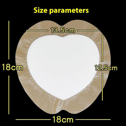 Skin-coloured silicone gel foam bedsore dressing on white background