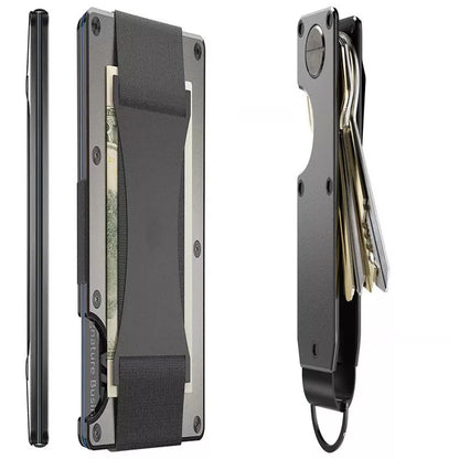 Metal carbon fiber wallet with RFID blocking technology in various colors