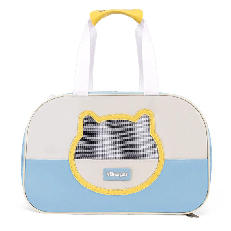 Outdoor portable foldable cat school backpack in Oxford cloth with 15 jin capacity