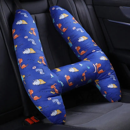 55x70cm car pillow with choice of 20 character patterns including dinosaur, unicorn, and bunny designs