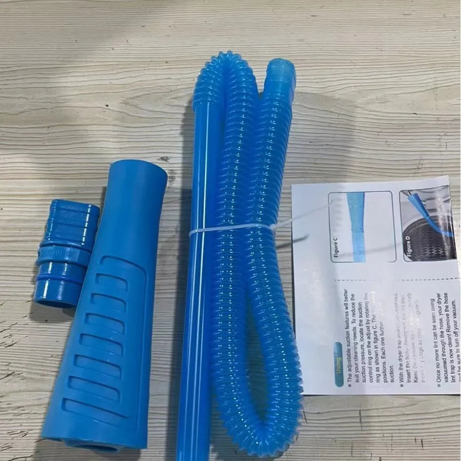 Blue suction pipe vacuum cleaner head for washing machine dust removal with 114cm length and round design