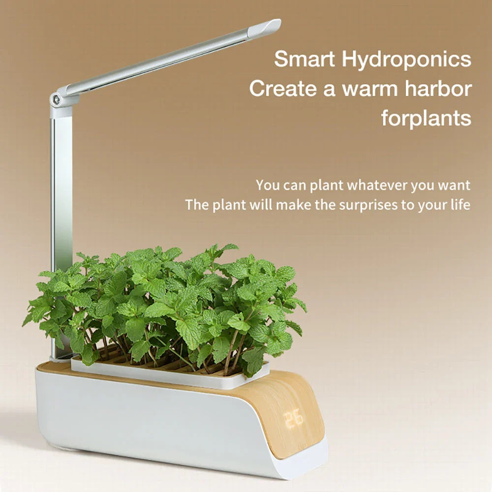 Adjustable Hydroponics Planter with Customizable Grow Lights for Indoor Garden