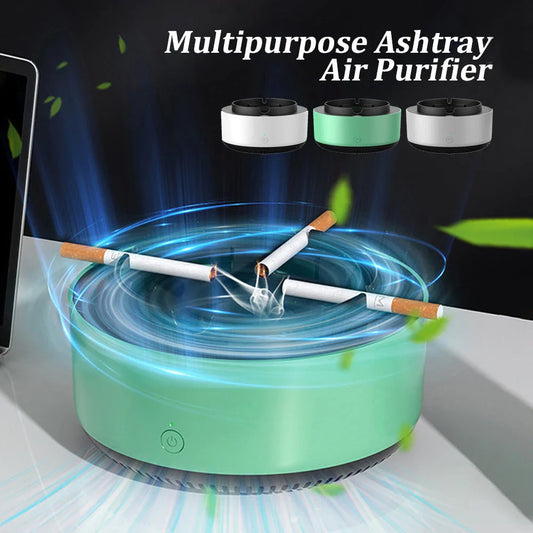 Compact and Powerful Smoke Eliminating Air Purifier Ashtray for Cars - Freshens Driving Experience with Negative Ion Technology