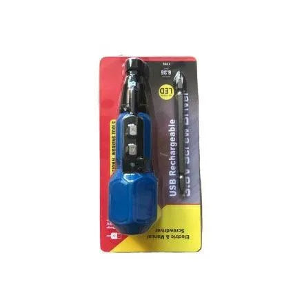 Alloy steel straight handle electric screwdriver with 36V rechargeable lithium battery