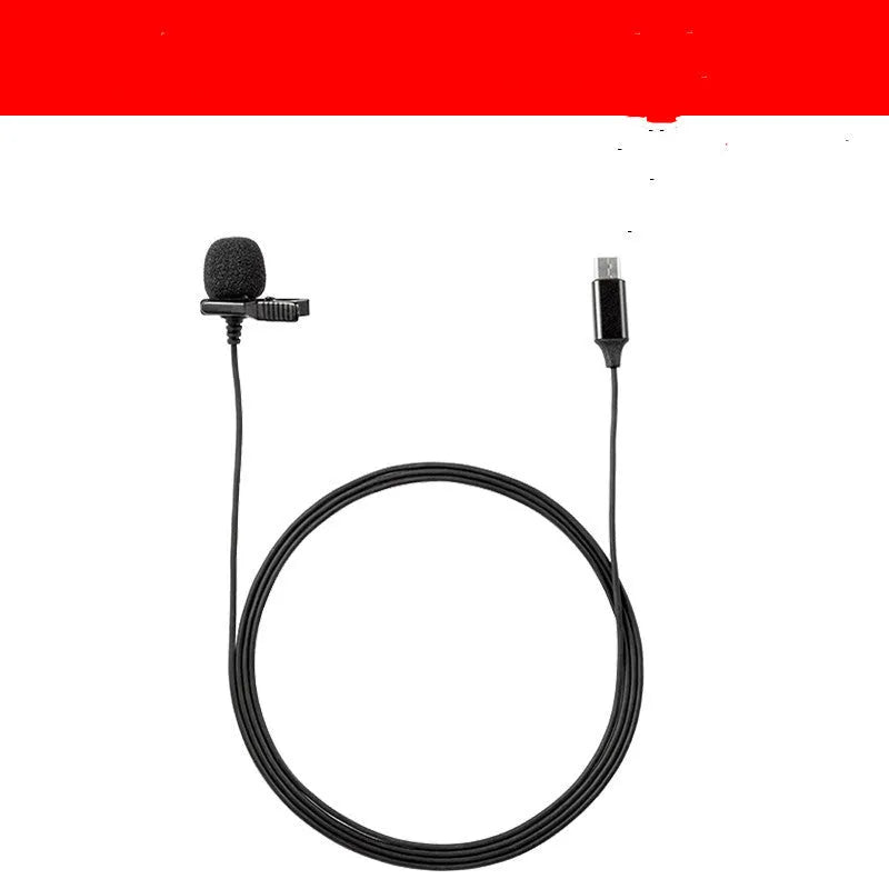 Wired lavalier lapel microphone with clip for clothing attachment and omni-directional audio capture