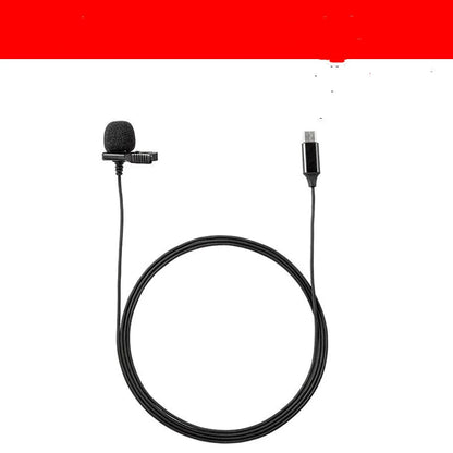 Wired lavalier lapel microphone with clip for clothing attachment and omni-directional audio capture