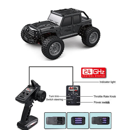 1:16 scale remote control Jeep car with wireless handle controller on charging cable