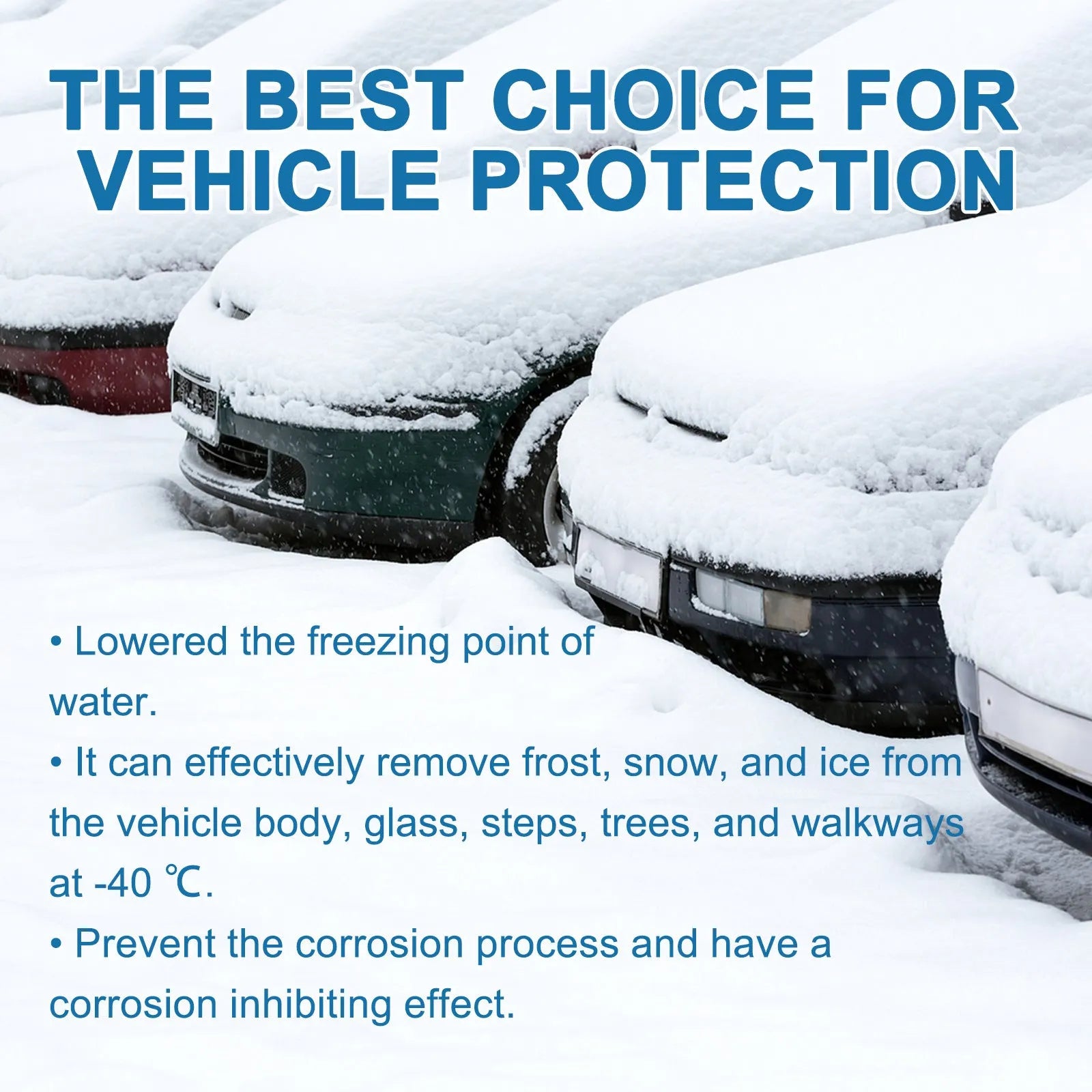 Pack of 20 car windscreen deicing effervescent tablets on a frozen car window