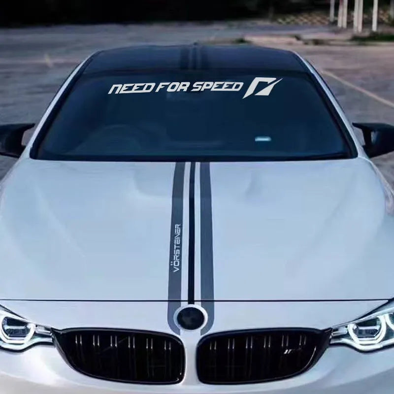 Need For Speed inspired vinyl car decal for windshield or side window application