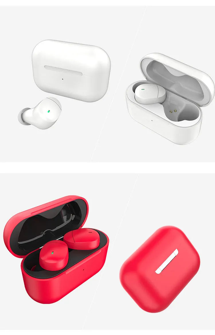 Flame red Qualcomm Bluetooth 5.2 wireless earphones with Qualcomm TWS 3040 chipset
