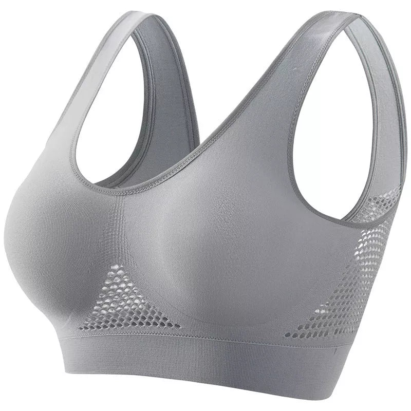 Plus Size Women's Push-up Sports Bra for Workout, Running, and Yoga