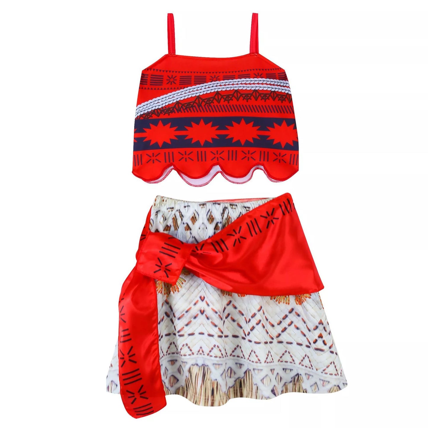 Girls' performance costume set in graph color, acetate fiber, sizes 100cm-140cm