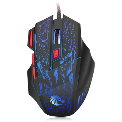 Water Crack H300BK RGB gaming mouse with colourful lighting effects and wired USB connection