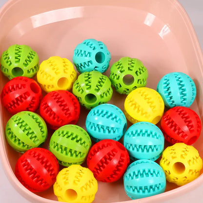Vibrant watermelon-colored rubber dog molar toy for dental health and fun play