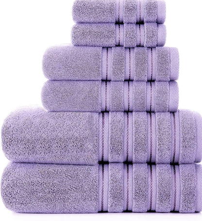 Long staple cotton towel set with three sizes: face cloth, hand towel, and bath sheet in navy blue