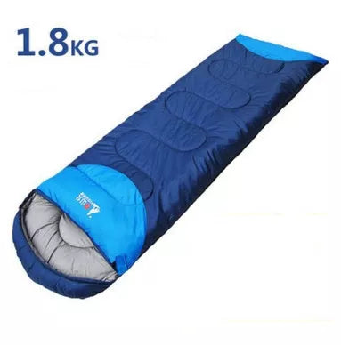 Polyester camping sleeping bag with waterproof shell and compression bag for outdoor adventures