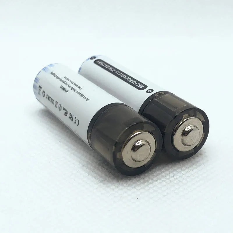 USB rechargeable No. 5 lithium battery 1.5V, H50.5mm x W14.5mm, MICRO and Type C options