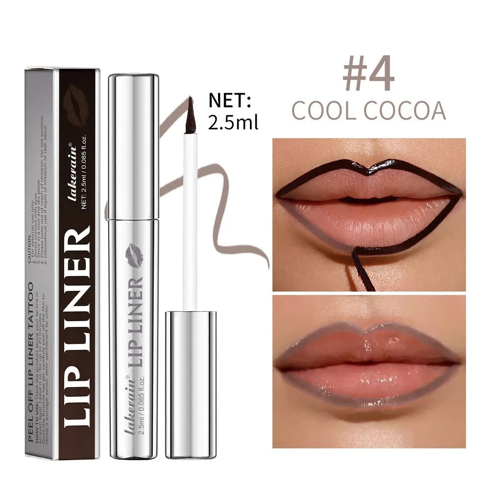Matte finish pointed toe lip liner with precision tip in four colour options