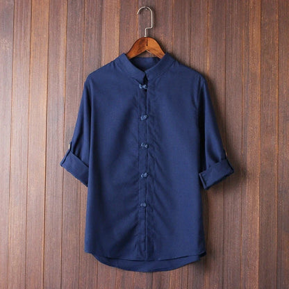 Men's vintage linen shirt in various colors and sizes for a stylish, comfortable look