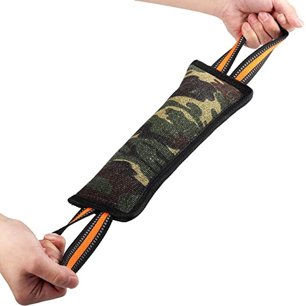Yellow-trimmed reflective jute dog bite stick for training measuring 55cm