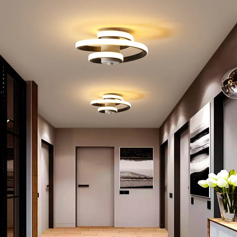 Modern silicone LED corridor light in butterfly and geometric shapes for entrance halls